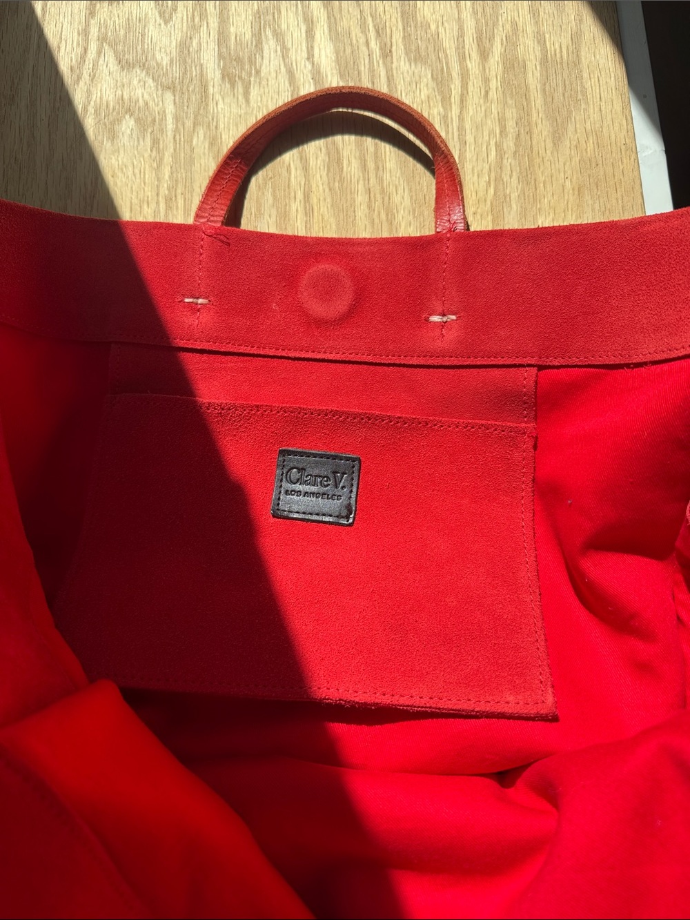 Clare V. Red suede bag - Picture 2 of 8